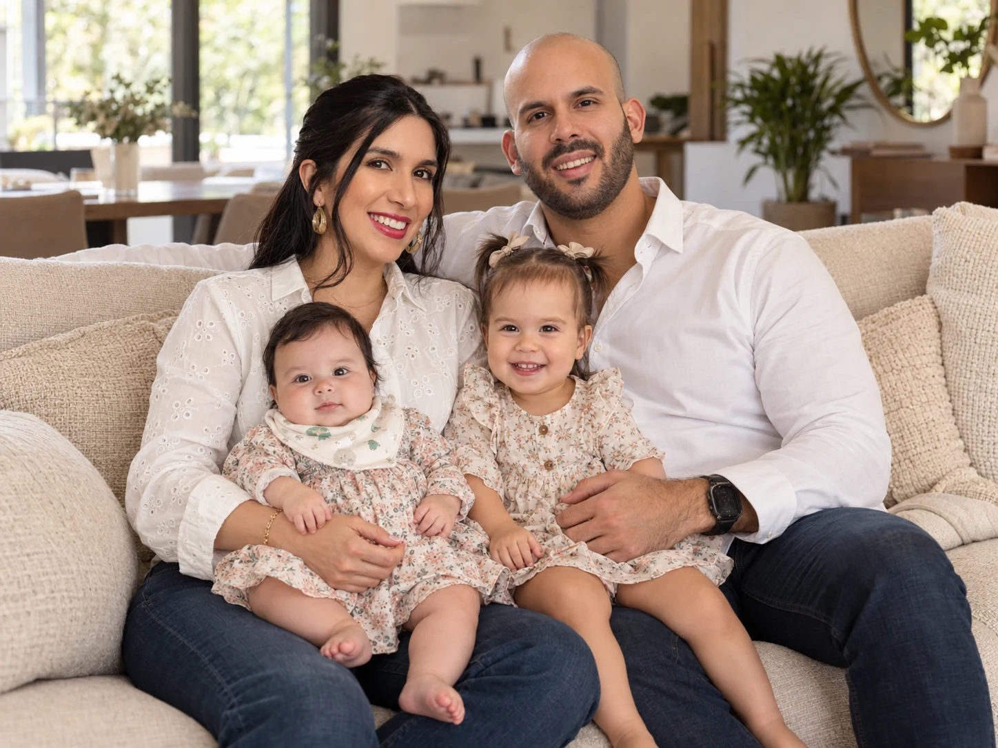 Familia Casamor reunida en casa