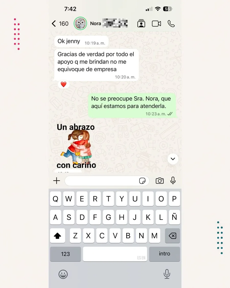 Testimonio real de familia Casamor por WhatsApp
