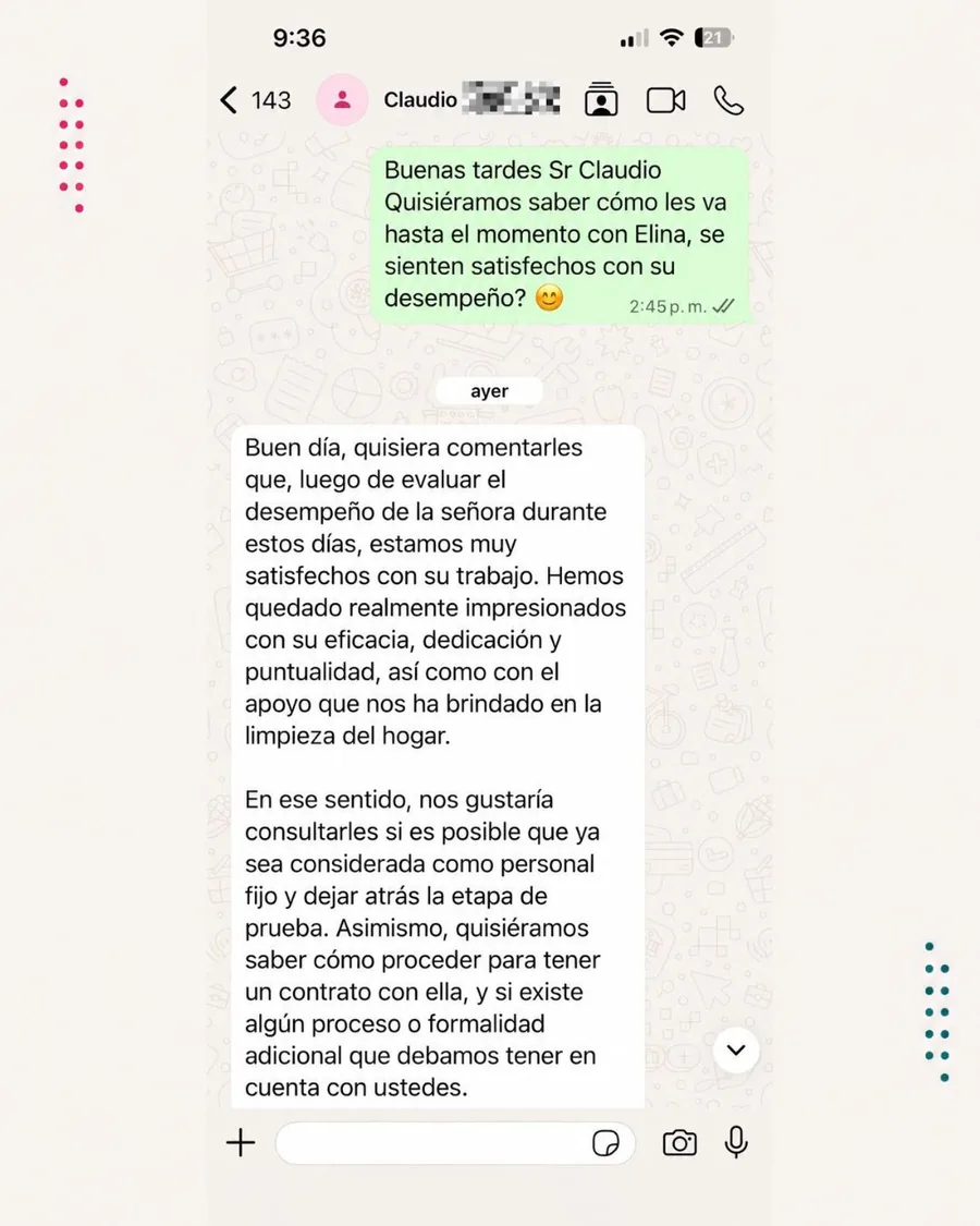Testimonio real de familia Casamor por WhatsApp